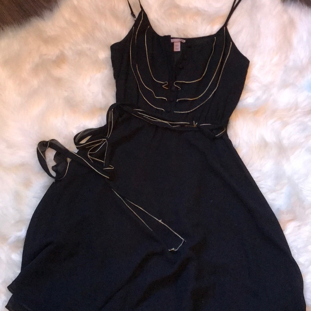H&M Premium Collection gold trimmed dress